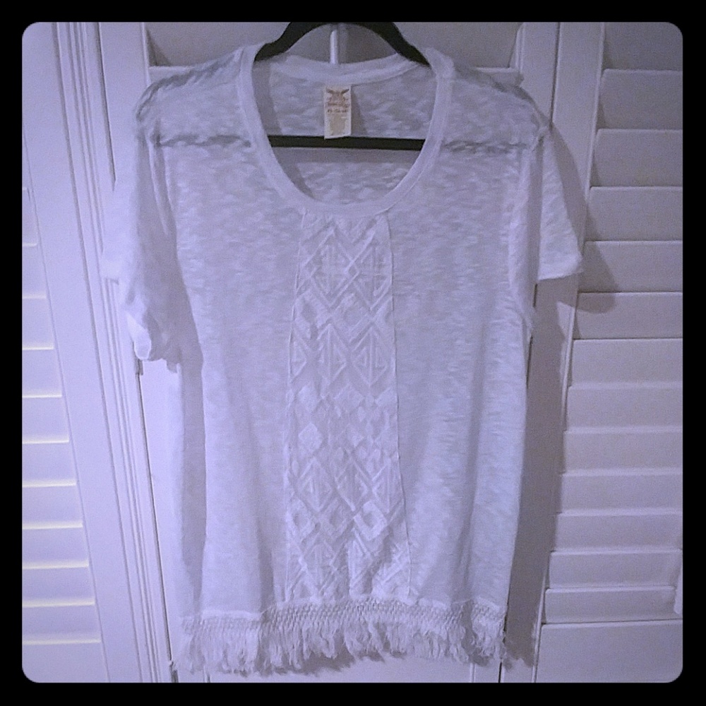White cotton bohemian shirt